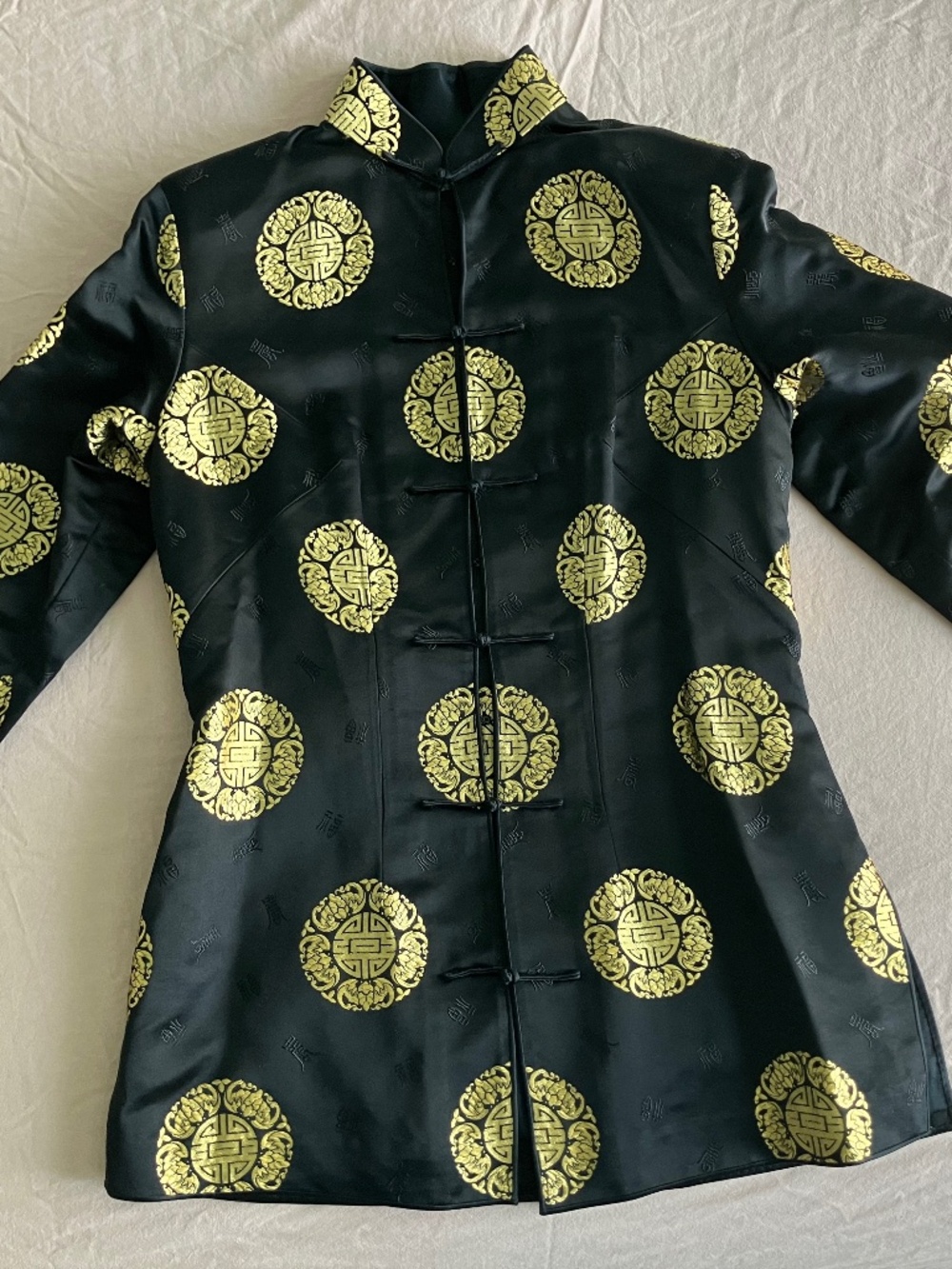 Shanghai Tang - Rare Imperial Tailoring Black & Gold Jacket - Bespoke Couture